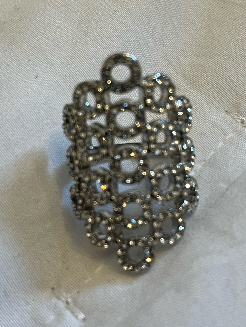 Silver Crystal Statement Ring